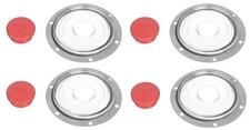 Set of 4 Semi Truck Hubcap Window Kit 3-1/2" Diameter (Replaces Stemco 359-5995)