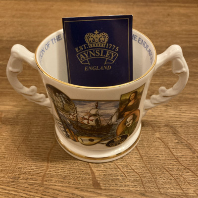 Aynsley The Endeavours Of Mankind Fine Bone China Tasse Millenium 2000 Neu OVP