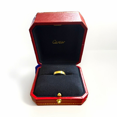 Cartier 18k Yellow Gold Band Ring Size 6 No Stone in Cartier Box