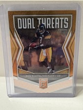 2019 Panini Donruss Elite Ben Roethlisberger Dual Threats Steelers #DT-4 /25