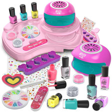 Amagoing Nail Polish Set for Girls Ages 7-12, Kids Nail Art Studio Kit, Non Toxi