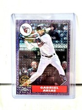 Gabriel Arias RC 2022 Topps Update '87 35th Anniv Chrome Mojo Purple /75