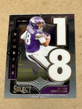 2024 Panini Select Justin Jefferson Numbers Insert Card 1 Vikings