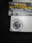 1944 P Mercury Dime 90% Silver Layered In Black Ruthenium. COA