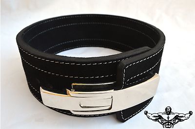 Quest Varsity Lever Belt Weightlifting Powerlifting Strongman - BLACK 