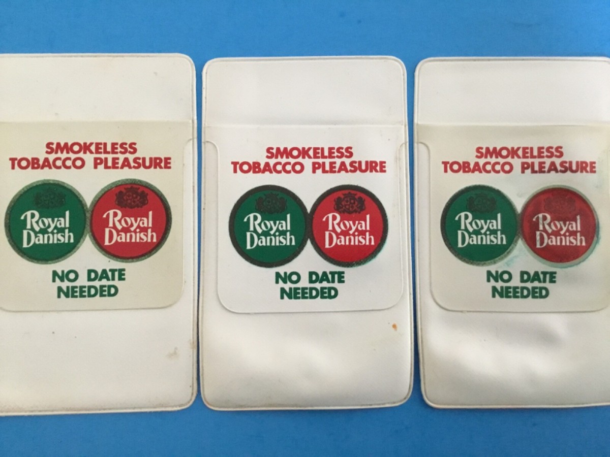 LOT 3 VTG ADVERTISING POCKET LINERS SLEEVE LINER PROTECTORS ROYAL DANISH  TOBACCO