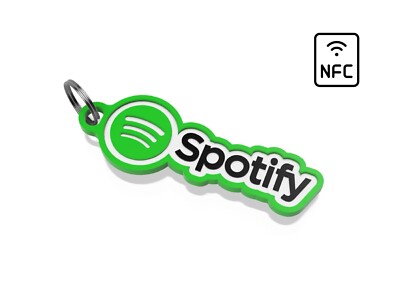 Spotify NFC Tag Schlüsselanhänger Musik Keyring Keychain Soziales Netz Kontakt