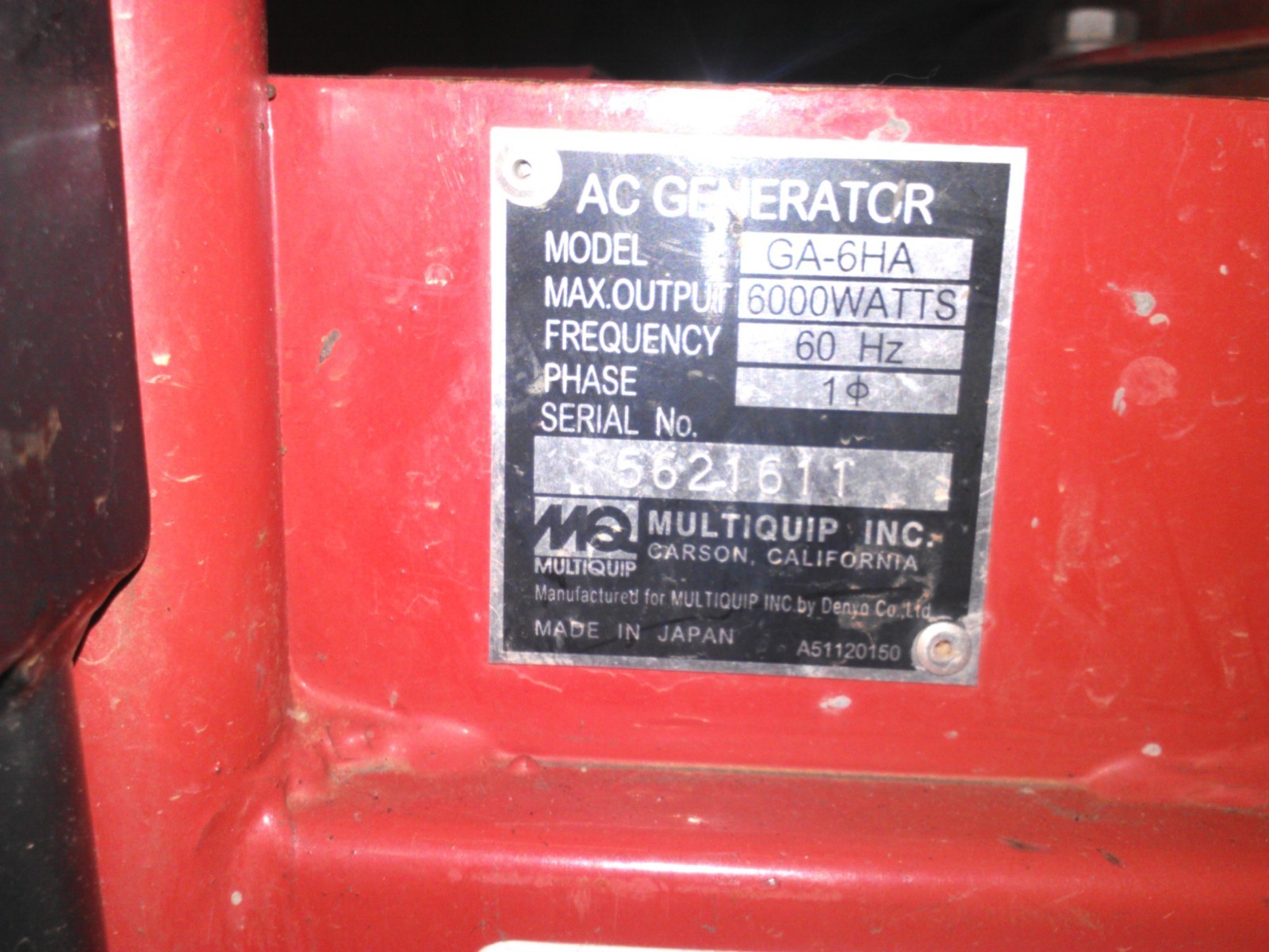 Used 18325ZB4000 PredECTOR FOR MULTIQUIP GA-6HA -ENTIRE PICTURE NOT FOR SALE Used 18325ZB4000 PredECTOR FOR MULTIQUIP GA-6HA -ENTIRE PICTURE NOT FOR SALE