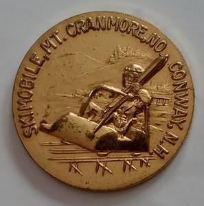 MT CRANMORE Conway NH Skimobile RARE Vintage Skiing Ski Token Quarter Size Coin