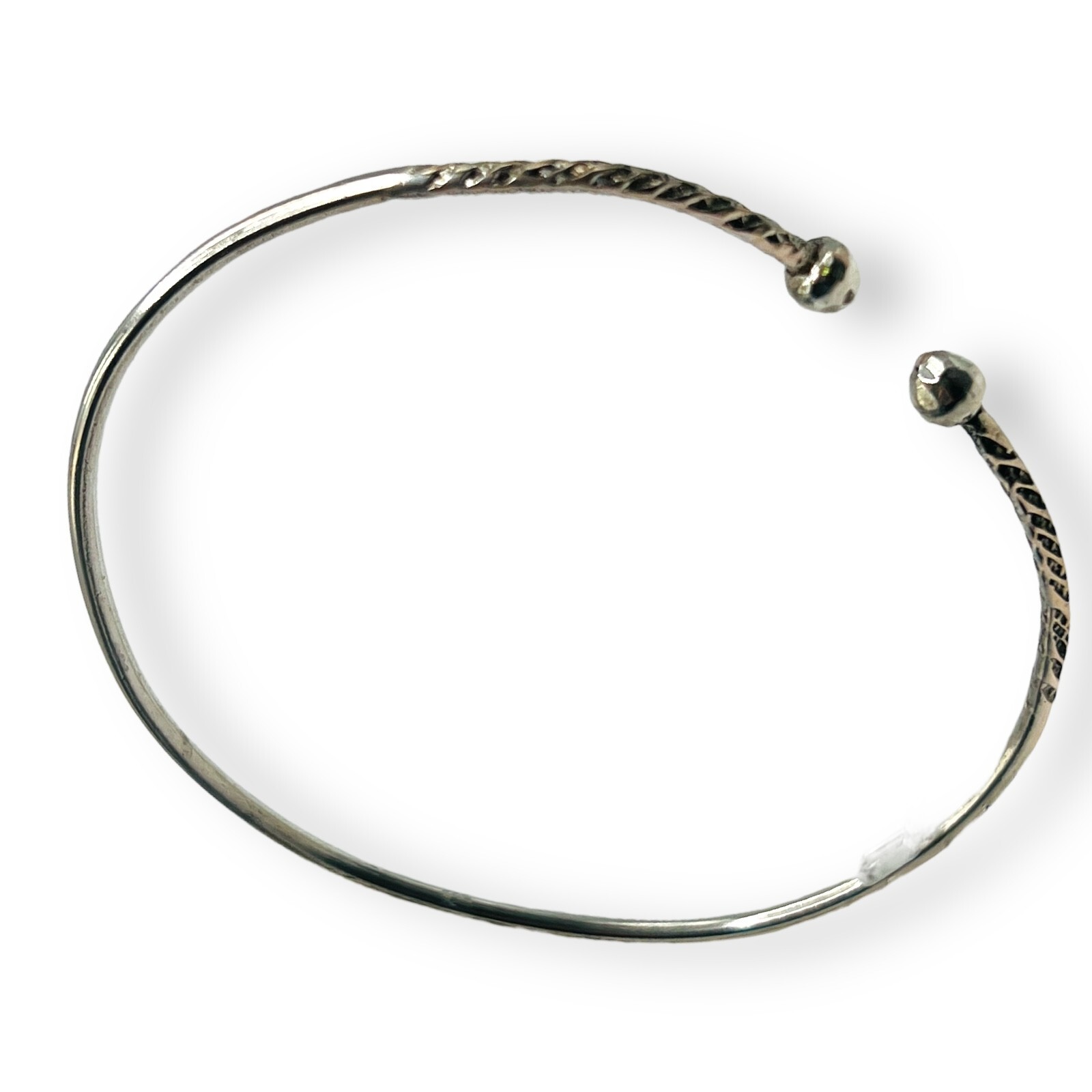 Vintage 925 Sterling Silver Cuff with Knobs Brace… - image 3