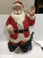 Puleo Fiber Optic Color Changing Christmas 17" Santa Claus Tested.  Very Rare
