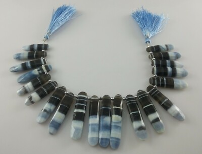 Natural Bolder Opal Fancy Shape 7x27-8x40mm Faceted Gemstone Beads 8''Inch 260Ct