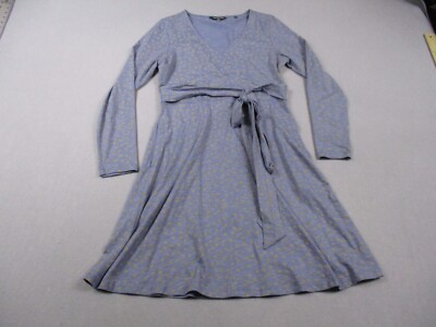 color of shoes for navy blue dress Second-Hand Cue Blue Floral Satin Zip Front Dress Size 8 – SwapUp