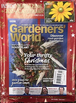 BBC Gardeners World magazine Dec 2023 Your Thrifty Christmas + 2024 Calendar