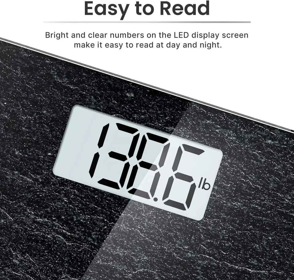 RENPHO Digital Bathroom Scale with Step-On Technology Body Weight Scale 400lbs - Image 4 of 4