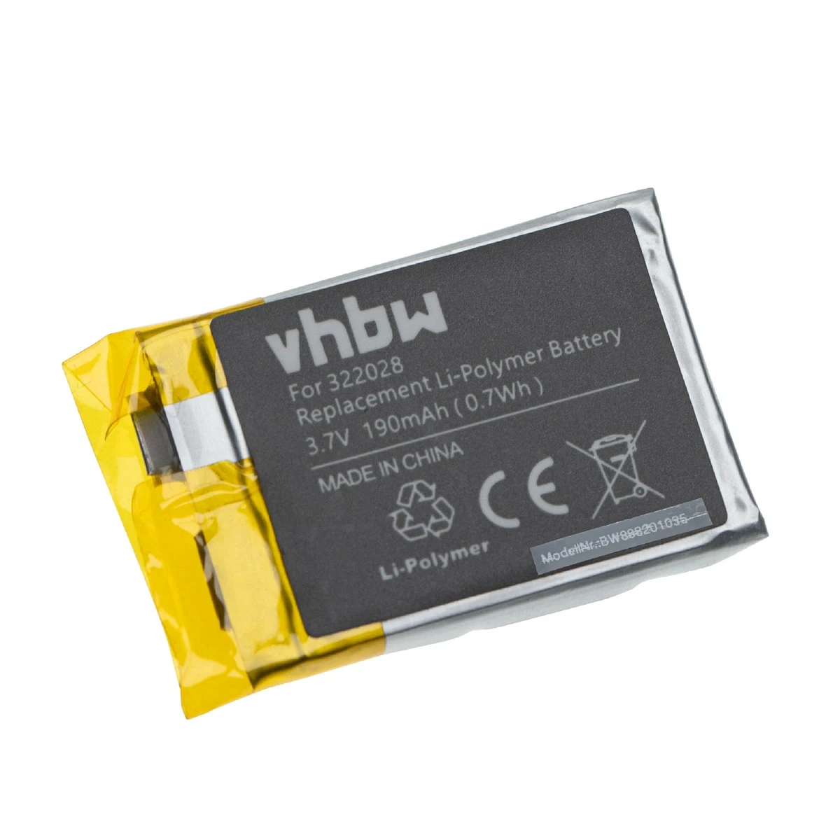 Battery 190mAh Li Po for TomTom Runner Cardio 322028 AHB322028