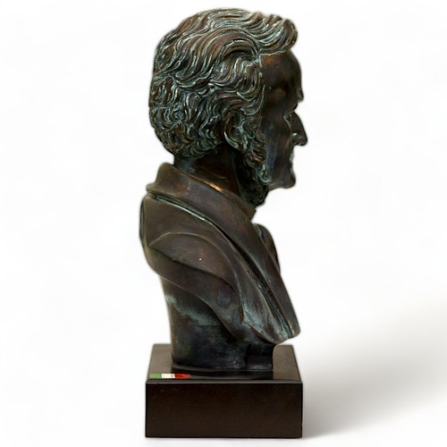 Wagner Bust Table Sculpture In Marble Bronze Effect Wooden Base H 22Cm - Picture 4 of 5