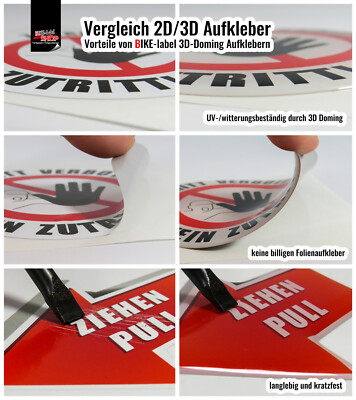 9 Stück Alarmaufkleber – Selbstklebend, Kratzfest, Für Innen & Außen (80x50 Mm)