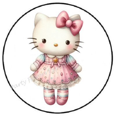 KITTY ENVELOPE SEALS LABELS STICKERS PARTY FAVORS
