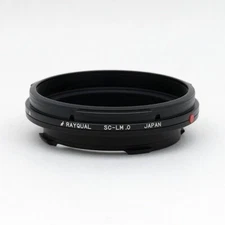 "Rayqual" Mount Adapter for Leica M Body to Contax C/Nikon S Lens "Made in Japan
