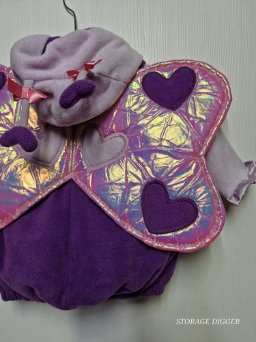 Old Navy Kids Purple Butterfly Plush Costume Infant Baby Size 12-24 Months - Picture 7 of 12