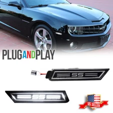 For 2010-2015 Chevy Camaro SS Style Front Reflector White LED Side Marker Lights