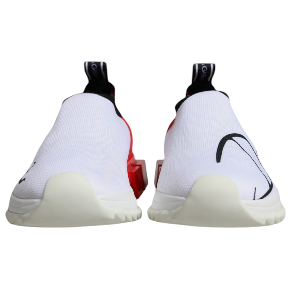 DOLCE GABBANA Shoes White Red Low Top Sorrento Men Sneakers EU36