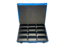 1 Stk. Sortierkasten Sortimentskasten Metallkoffer, Kleinteile Koffer, 12-fach! 