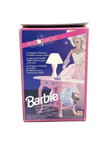 VINTAGE BARBIE PINK MAGIC SET LAMP TELEPHONE NEW OLD STOCK SET # EE - Afbeelding 1 van 4