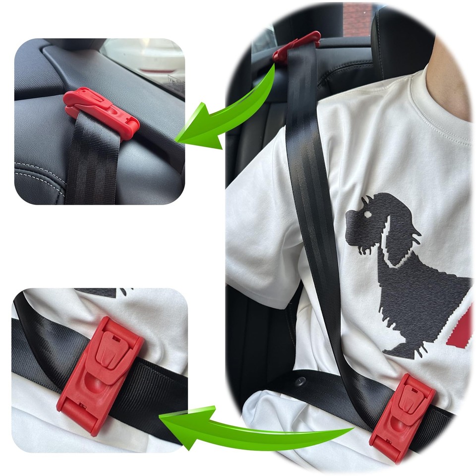 JAPARA Car Seat Belt Adjuster ClipsSeatbelt Adjuster Protect Face