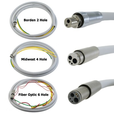 Dental Air Turbine Handpiece Hose Tube Fiber Optic 6 Holes Midwest 4 Hole B2