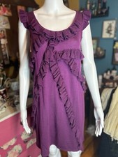 NWT Plum Cupio Sheath Sweater Dress with Ruffles