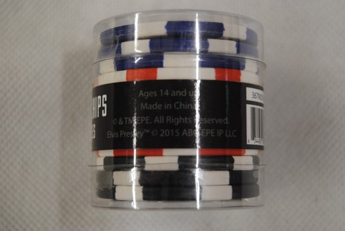 ELVIS PRESLEY IS BACK IN THE BUILDING POKER CHIPS 12 PIECES IN TUBE NEW OFFICIAL - Imagen 3 de 6