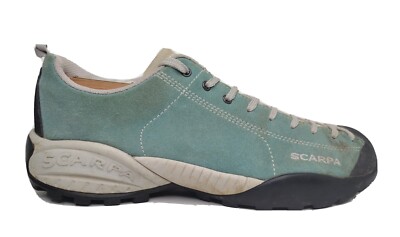 Men's Size 8 SCARPA Mojito Lake Blue Lace Up Suede Outdoor Hiking Climbing Shoes