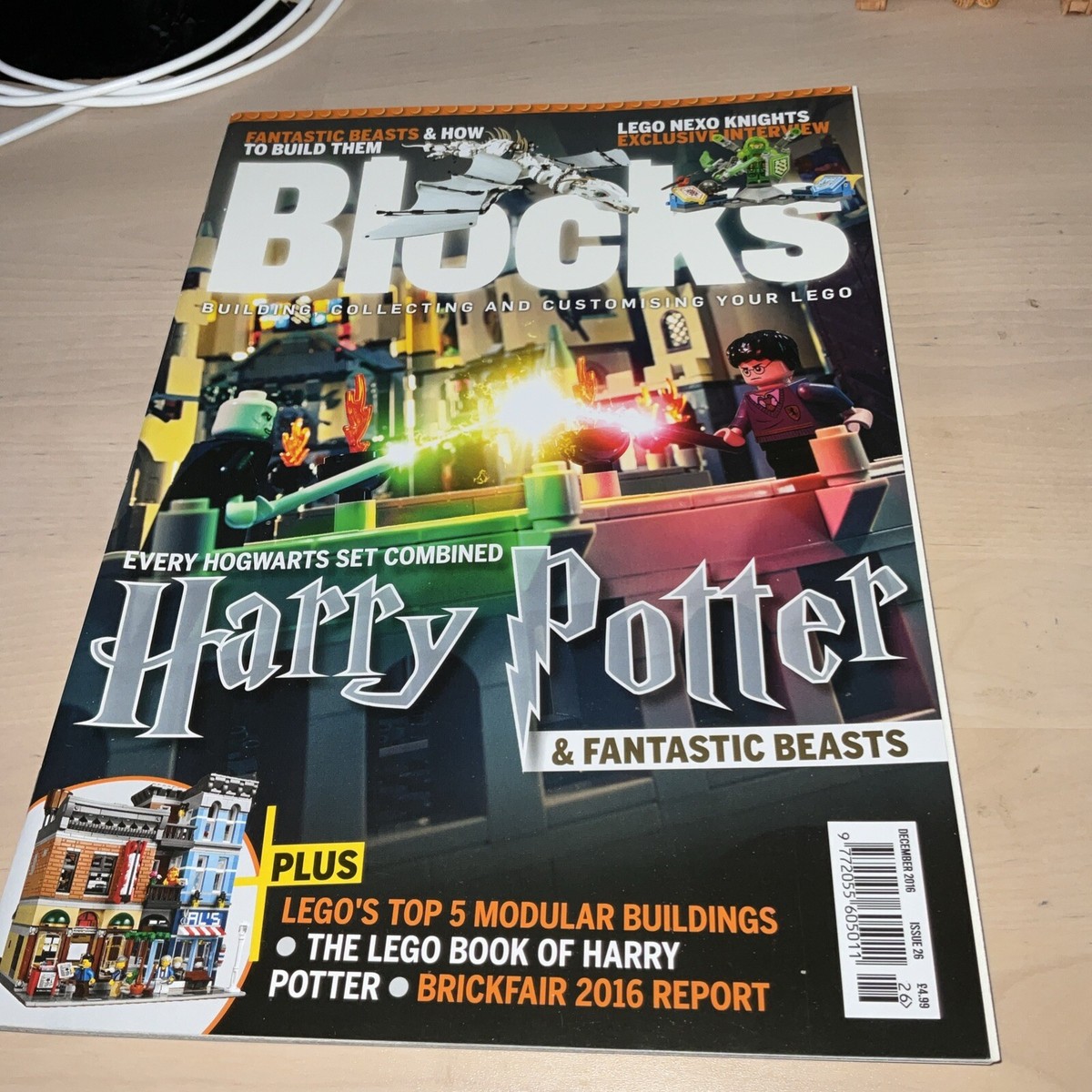 Blocks Lego Magazine Issue 26 December 2016 Harry Potter, Nexo