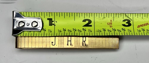 Vintage 1960’s Swank tie bar clip 1/20 12k gold filled 6 grams Engraved J.H.R. - Picture 9 of 9