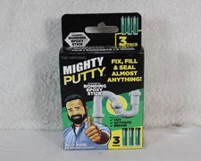 MIGHTY PUTTY Permanent Adhesive Epoxy Putty Sticks All Purpose Repair 3 PK New