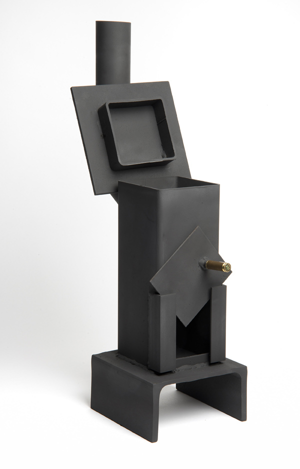 Stufa A Legna In Ghisa Stufetta A Legna Mini Interni In Ghisa - Con Finestra, Perfetta Per Casa, Villa E Giardino (23x34cm) Finestra Osservazione - Foto 2