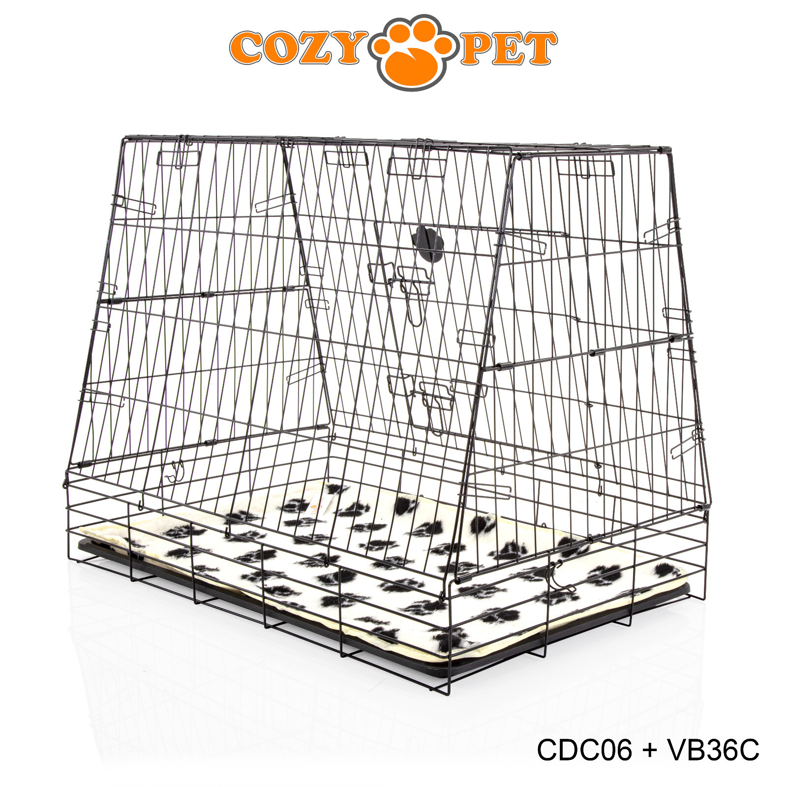 Car Dog Cage + Vet Bed Cozy Pet 36" Large Size Puppy Travel Crate Carrier CDC06 eBay