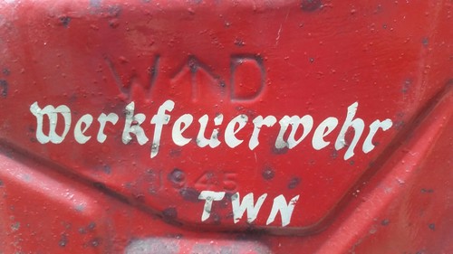 TANICA BENZINA BENZIN CANISTER INGLESE 2GM WW2 WEHRMACHT SOFFITTA NO SCAVO EPOCA - Foto 3 di 6
