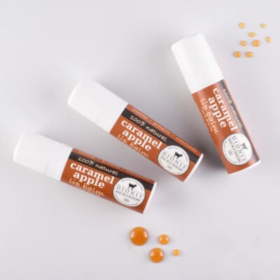 Dionis - Goat Milk Skincare Carmel Apple Scented Lip Balm - Set of 3 (0.28oz)