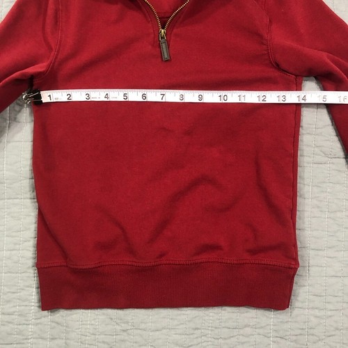 Tommy Bahama Pullover Boy Medium 7-8 Red 1/4 Zip Cotton Blend - Picture 7 of 24