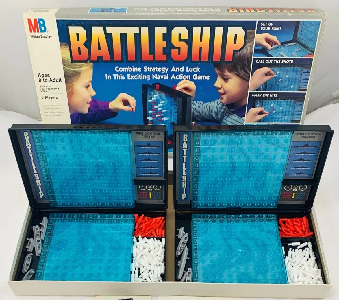 1981 Battleship Game by Milton Bradley Complete in Good Condition FREE SHIPPING