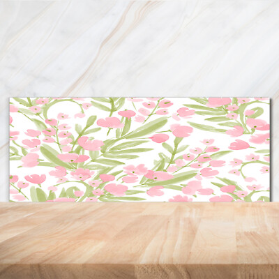 Planche à Découper En Verre Trempé Tulup - Motif Roses Colorées - Dimensions 2x40x52 Cm - Neuf Sous Blister
