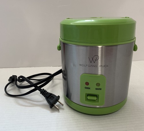 Wolfgang Puck Rice Cooker Mini Travel 1.5 Cup Green Stainless Model ...