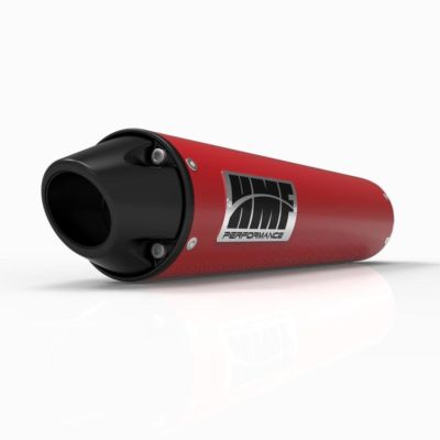 HMF Performance Candy Red/Black Euro Cap Slip On Exhaust Pipe Honda TRX400EX