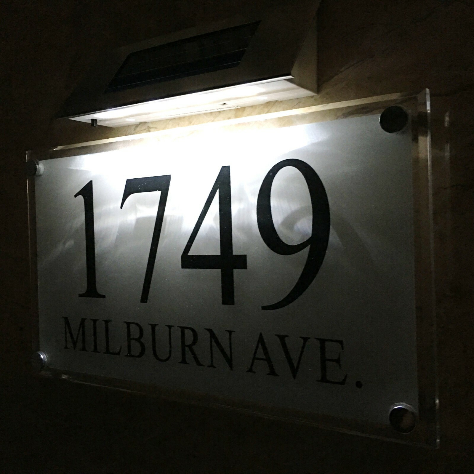 Large SOLAR LIGHT Crystal effect House Signs Plaques Door Numbers Name Plate  LED | eBay
