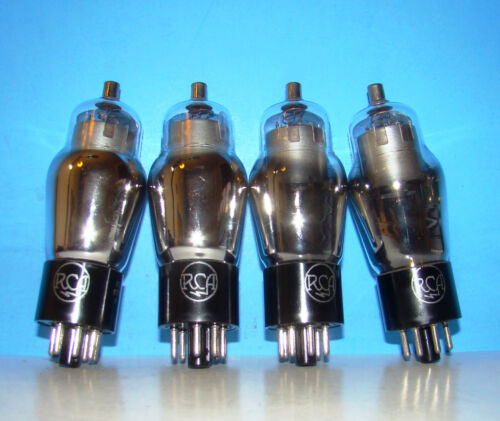 Type 6K7G RCA radio audio amplifier vacuum 4 tubes valves tested ST shape 6K7GT