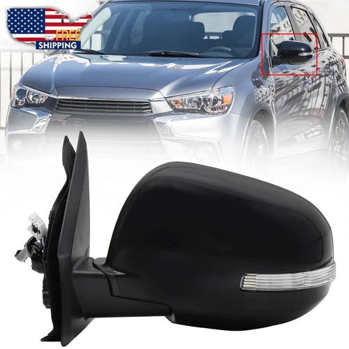 Black Rear View Mirror for Mitsubishi Outlander Sport/ASX 2014-19 Left Side