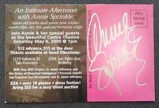 10116 Annie Sprinkle US K&uuml;nstlerin Autogrammkarte original signiert